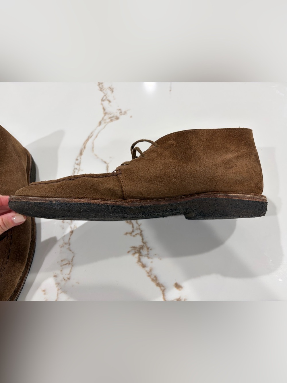 Drakes Crosby Moc-Toe Chukka Boots, brown suede, Dark Academia, size 11 - Picture 9 of 10